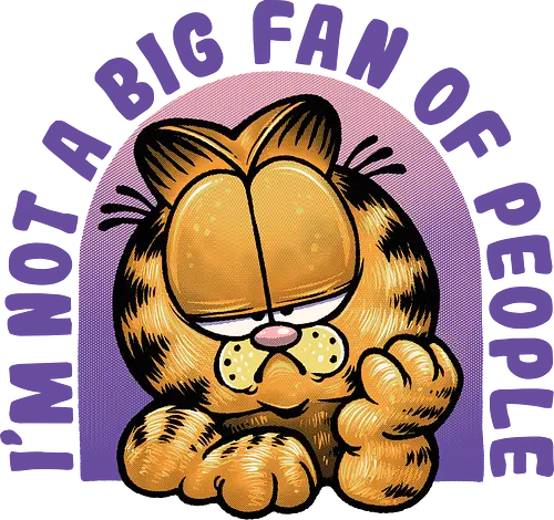 Not a big fan of people - Cat, cartoons, cute, funny, comics, animation, comedy, animated
