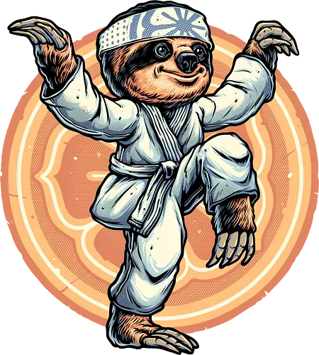 The Legend of Karate Sloth - Sloth, animal, kung fu, movie, mash up, funny, humor, cute, karate
