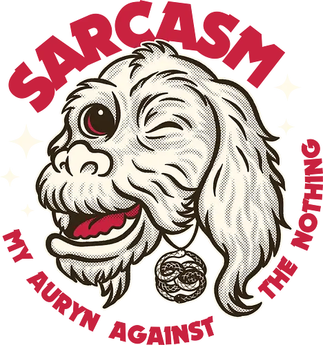 Sarcasm Against The Nothing  - sarcasm, 80s, 80s movies, book, dragon, dreamcore, fantasy, funny, geek, magical, nostalgia, reading, retro, snarky, vintage