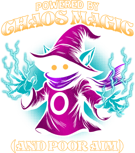 Powered By Chaos Magic and Poor Aim - 80s cartoons, 80s, 80s kid, 80s tv, cartoon, clumsy, fantasy, vintage, funny, magic, magician, nostalgia, retro, sarcasm, spell