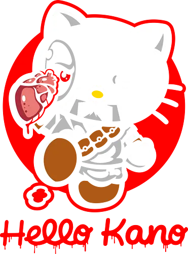 Hello Kano - mortal, kombat, game, retro, cute, cat, demonigote