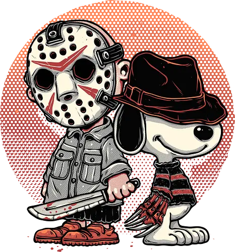 Horror Buddies - Movie, horror, horror movie, villain, classic, cute, funny, cartoons, comics, mash up