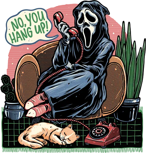 Sweet Phone Call - Movie, horror, horror movie, villain, classic, cute, funny, humor