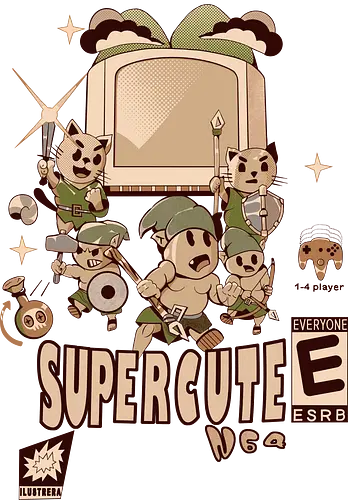 Super Cute N64 Warriors - retro game squad, cute warrior fight, chibi fantasy quest, vintage hero team, pixel art vibe, super cartridge style, adventure cat army, multiplayer cute game, kawaii battle force, funny game chaos, old school legend, cartridge kid power, 90s gamer love, n64 couch fun