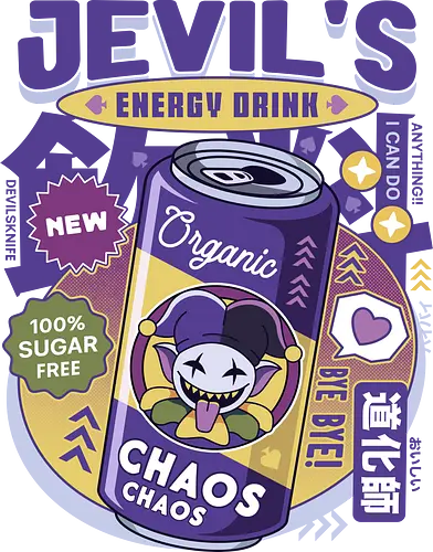 Jevil Energy Drink - Tale, deltarune, spamton, sans, jevil, indie game, video game, gaming, rpg, flowey, mettaton, gamer, papyrus, toriel, asgore