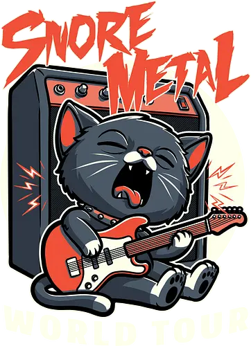 Sleep Rock and Roll Cat - guitar, song, music, rock and roll, heavy metal, punk rock, punk, grunge, sleep, tired, sleepy, sleeping, napping, nap, cat, black cat, cute, pet
