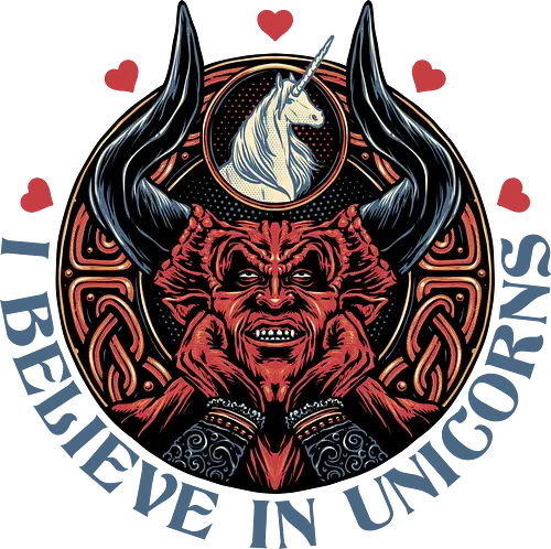 Unicorn Believer - Movie, film, demon, funny, humor, classic, retro, unicorn, fantasy, adventure