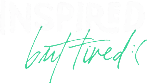 Inspired but tired - Kreativ, Grafikdesigner, Künstler, Spruch, Typo, Designer, simpel, sad, funny, lustig