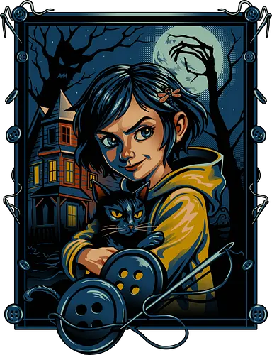 The House of Buttons - buttons, horror, goth, halloween