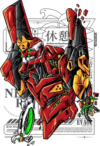 scarlet beast  - robot, mecha, japaneseart, mechanics, humanoid, futuristic, cyberpunk, artwear, streetwear, monster