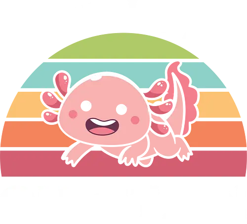 I Axolotl Question - axolotl, cute, rainbow, graphic, pun, pink, typography, retro, stripes, slogan
