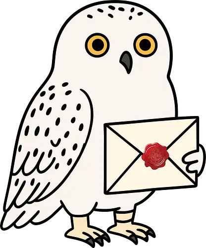 Hedwig Mail - Snowy owl, owl, Hedwig, magical owl, letter, wax seal, acceptance letter, wizarding world, owl lover, fantasy, cute owl, animal art, secret message, owl post, magical creatures, enchantment, mystical, magical gift Hedwig Mail - Snowy owl, owl, Hedwig, magical owl, letter, wax seal, acceptance letter, wizarding world, owl lover, fantasy, cute owl, animal art, secret message, owl post, magical creatures, enchantment, mystical, magical gift