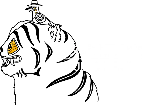 Studio Derpy - best on blue, Kpop demon hunters, demon, hunters, derpy tiger, Derpy, bird, demon hunters, blue tiger, funny