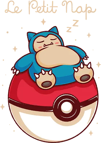 Le Petit Nap - pocket monsters, monster, cute, adorable, fun, funny, mash up, mashup, humor, 90s, 1990s, anime, manga, gaming, gamer, game, video game, video games, tired, nap, sleep, prince