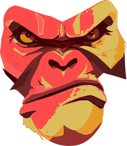 Gorilla Ungezähmt und Wild - urban streetwear, gorilla shirt, power shirt, rohe energie, wildes design, kraftvoller look, statement shirt, rote akzente, street style, wild and free, männer streetwear, frauen streetwear, unisex fashion, rebellischer look, geschenk für rebellen, für selbstbewusste menschen, outfit mit aussage, urban fashion lovers, stylische geschenke, gorilla motiv, tierisches design, rote farbtöne, urban art, edgy shirt, eye catcher shirt, raw power look, künstlerisches t shirt