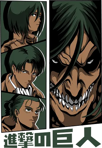 Titans attack - Anime, Manga, Attack, Levi, Titan
