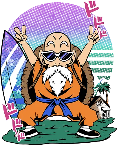 peace of granpa  - anime, manga, songoku, Dragon, saiyan, supersaiyan, granpa, oldman, kamehouse, vaporware