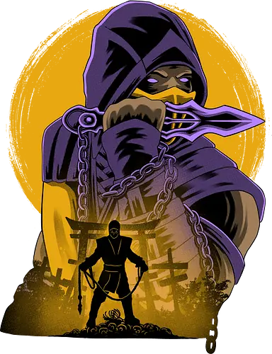 Yellow Ninja Fighter - Scorpion, Kombat