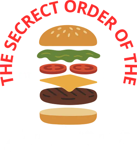 The Secret Order of the Hamburger  - hamburger shirt, secret order, hamburger lover, vintage hamburger, food t-shirt, burger cult, fast food apparel, retro burger, hamburger history, foodie gift, hamburger enthusiast, est. 1904, burger design, food art, gourmet burger