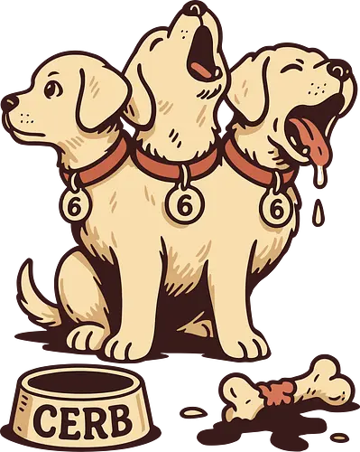 Cerberus' Cute Puppies - Cerberus shirt, cute Cerberus, three-headed dog, mythology t-shirt, funny dog shirt, Greek mythology, dog lover gift, puppy design, humorous mythology, mythical creature, dog humor, Cerb, 666 dog, underworld dog, beast guardian