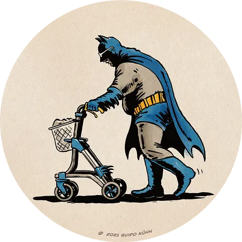 Oldman - Guido Kühn, Bat, alt, Alter, Rentner