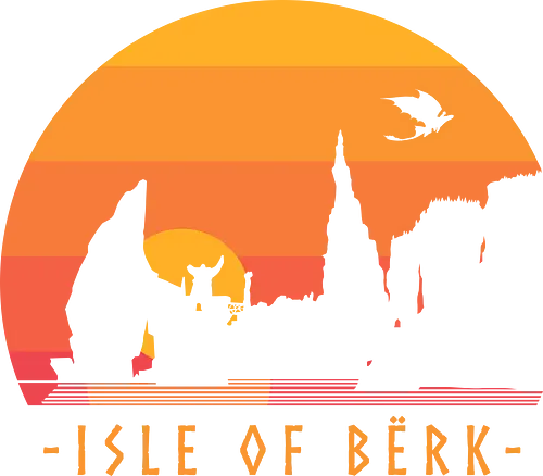 Isle of Berk - dragon, fantasy, for kids, hiccup, httyd, medieval, movies, night fury, retro, Dragon, vintage, vikings