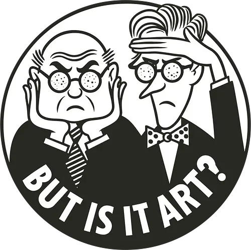 But Is It Art? - Artistic Skepticism - But Is It Art, art criticism, funny art shirt, art humor, skeptical art, art debate, black and white art, artistic design, art lover gift, museum visitor, art student, gallery goer, sarcastic art, fine art, creative expression