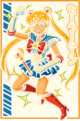 Magical Girl Transformation Anime - Magical girl, anime, manga, transformation, shojo, hero, kawaii, cute, magical, nostalgic, retro anime, anime art, cartoon, Sailor, magical girl art, anime print, girl power, fantasy, sparkle, moon power