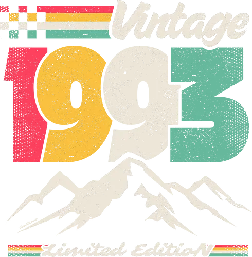 Retro Vintage 1993 - Limitierte Auflage - Limitierte Auflage 1993, 90er, 90er-Filme, Ästhetik, Geburtstagsgeschenk, Geburtstag, Geboren 1993, Cool, Lustig, Geschenk, Alles Gute zum Geburtstag, Illustration, Nostalgisch, Old School, Retro, Retro-Gaming, Retro-T-Shirt, Retro-Vintage, Vintage-T-Shirt