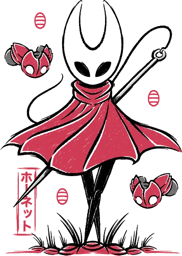Hornet Japanese Art - hollow knight silksong, Bug Knight, silksong, hollowknight, hornet, the knight, pharloom, hallownest, gamer, gaming, indie game, metroidvania, video games, videogames, japanese art