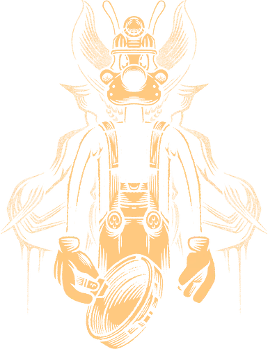 Lone Wolf & Ink Demon - boris, demon, gamer, gaming, horror, ink, lone wolf, batdr, ink bendy, ink demon, survival horror, video games, bendy, batim, bendy and the ink machine