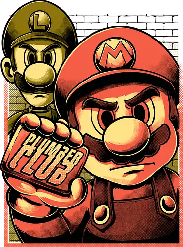 Fight Plumbers Movie - Video Games, Video Game, Classic Video Games, 90s Video Games, Classic Games, Classic Game, Classic, Retro Vintage, Vintage, Vintage Games, Retro Gamer, Retro Gaming, Retro, Adventure, Fantasy, Fighting, Fight, Plumber