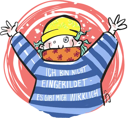 Ich bin nicht eingebildet, es gibt mich wirklich. - Ringelpullisprüche, Ringeldinger, streifenweise, Spruch, Weisheit, Motivation, Ringelpulli, SprücheShirt, Cartoon Illustration, Statement, Handgezeichnet, Humor, Selbstironie, Streifenpulli, Spruchshirt, deutsch