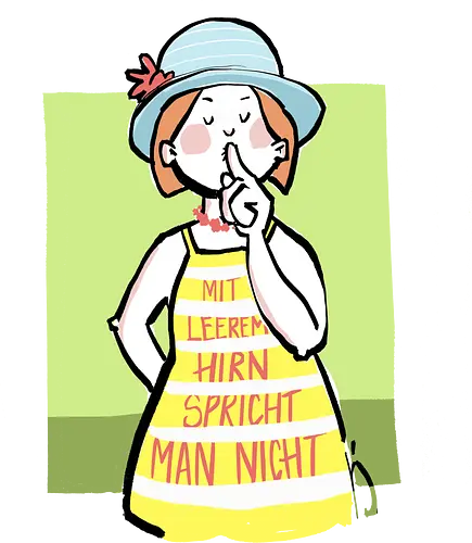 Mit leerem Hirn spricht man nicht - Ringelpullisprüche, Ringeldinger, streifenweise, Spruch, Weisheit, Motivation, Ringelpulli, SprücheShirt, Cartoon Illustration, Statement, Handgezeichnet, Humor, Selbstironie, Streifenpulli, Spruchshirt, deutsch