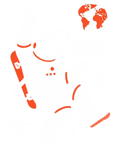 Skateboard Astronaut Space Humor Art - Astronaut, skateboard, off the wall, space, humor, sci-fi, skater, rock on, Earth, stars, outer space, space exploration, quirky art, unique design, space art, skateboarder gift, rebel, cool art, fun, galaxy
