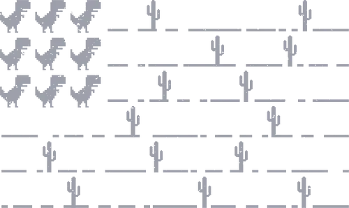 american error dino flag  - dino, internet, monster, pixel, 8bit, game, cool, flag, dinosaur, adventure, cactus