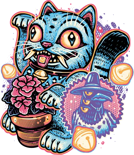 Blue Tiger of Prosperity - Movie, hunter, demons, luck, prosperity, tiger, animal, cute, animation, animated
