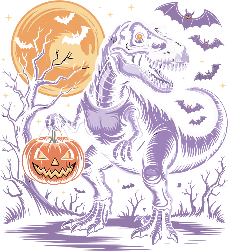 Halloween T-Rex Dinosaur - halloween dinosaur t-shirt, t rex halloween shirt, spooky dinosaur tee, halloween dino shirt, jack o lantern t-shirt, scary dinosaur halloween shirt, halloween party outfit tee, dinosaur lover halloween gift, trick or treat dinosaur shirt, halloween graphic tee, bats and moon halloween shirt, halloween costume t-shirt