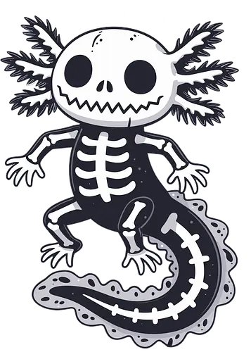 Skeleton Axolotl Cute Spooky - skeleton axolotl t-shirt, cute spooky shirt, gothic axolotl tee, halloween axolotl shirt, creepy cute graphic tee, axolotl lover gift shirt, skeleton animal t-shirt, gothic kawaii shirt, amphibian skeleton tee, spooky cute clothing, unique axolotl design shirt, halloween skeleton tee