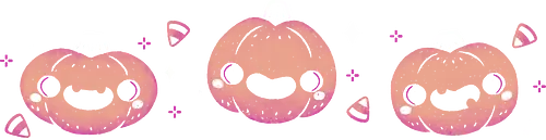 Kawaii Cute Halloween Pumpkins - pumpkins, halloween, cute pumpkin, kawaii pumpkin, candy corn, spooky cute, creepy cute, adorable, happy, love, pink, horror, autumn, goth, xmorfina
