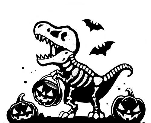 Spooky T-Rex Skeleton - scary, dinosaur, trex, skeleton, halloween, spooky, pumpkin, trick or treat, moon, bats, bones, jurassic, creepy, gothic, prehistoric Spooky T-Rex Skeleton - scary, dinosaur, trex, skeleton, halloween, spooky, pumpkin, trick or treat, moon, bats, bones, jurassic, creepy, gothic, prehistoric