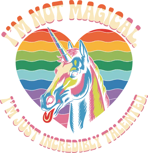 I’m Not Magical Unicorn Funny - rainbow retro style unicorn shirt, funny unicorn t-shirt, rainbow unicorn shirt, retro unicorn tee, pride unicorn t-shirt, sarcastic unicorn shirt, colorful unicorn graphic tee, quirky unicorn shirt, lgbt pride rainbow shirt, unicorn lover gift shirt, funny pride shirt, magical unicorn parody tee