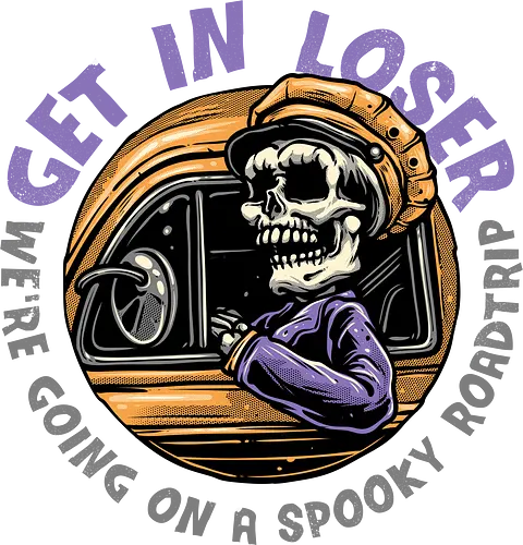 A Spooky Roadtrip - Horror, Halloween, roadtrip, spooky, funny, humor, skeleton, skulls