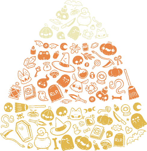 Cute Halloween Candy Corn - candy corn, halloween, spooky cute, creepy cute, stuff, things, collection, elements, love, heart, dark, goth, witch, occult, xmorfina