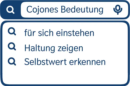 Cojones [koˈxones] | Bedeutung und Haltung - Cojones, Statement Shirt, für sich einstehen, Haltung zeigen, Selbstwert erkennen, Selbstvertrauen, Innere Stärke, mut zeigen, Selbstbewusstsein, Empowerment, Mentale Klarheit, Stärke tragen, Mindset Shirt, Motivation