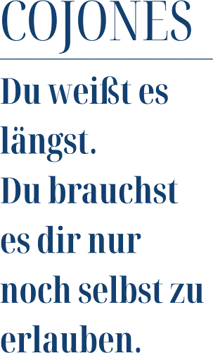 Cojones [koˈxones]-Du weißt es längst. - Cojones, Statement Shirt, Selbstvertrauen, Innere Stärke, mut zeigen, Selbstbewusstsein, Mentale Klarheit, Haltung zeigen, Selbstwert erkennen, Empowerment, Stärke tragen, Motivation, Erlaubnis Geben, Mindset Shirt