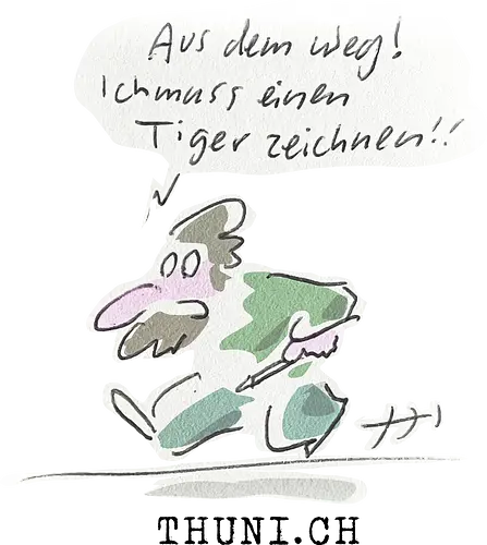 Tiger zeichnen - Thuni, Tiger