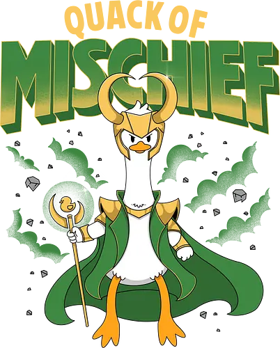 Quack Of Mischief - duck, loki, Comic, superhero, funny