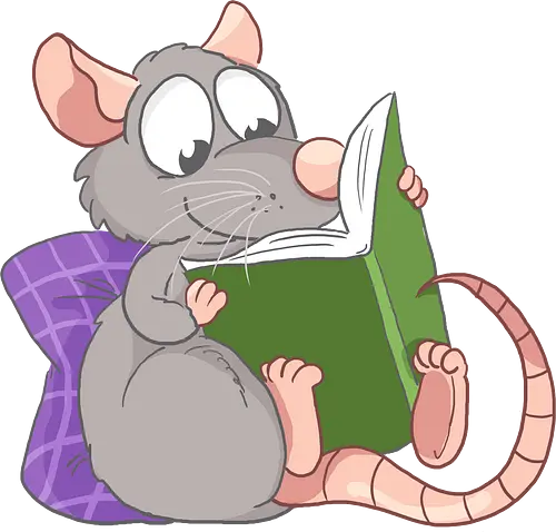 Leseratte - Lesen, Ratte, Bücher, Buch, cozy