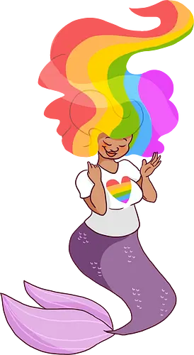 Pride Mermaid - Pride, Queer, Meerjungfrau, LGBTQIA
